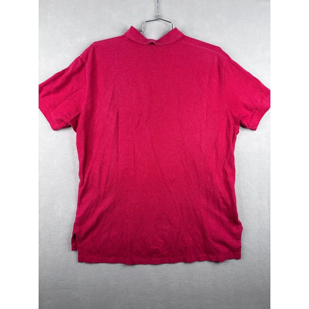 Polo Ralph Lauren Mens XL Pink Short Sleeve Cotton Pique Polo Shirt Teal Pony